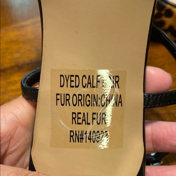 LOFT Leopard Print Haircalf Ankle Strap Heels - Picture 2 of 7